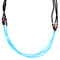 Multicolor Authentic Sterling Silver 3-Strand Bead Necklace RX114236